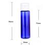 12PCS 30ML / 1oz Empty Plastic Blue Flip Cap Bottle BPA-Free Cobalt Vial Jar Pot Container For Toner Travel Comestic Lotion Makeup Creams Sample Dispensing Shower Gel Water Emollient