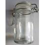 2.4 oz Small Glass Jars With Airtight Lids, Glass Herb Jars - Smell Proof Rubber Gasket and Hinged Lid (12 Pack)