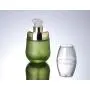 SYBL 2 Stück 30ml/1oz Hochwertige Leere Nachfüllbare Ei Form Grüne Glas Pump Flasche Kosmetikbehälter Reisebehälter für Emulsion, Serum, Essenz, Jar, Dose