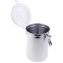 Anchor Stainless Steel Jar with Transparent Lid, Silicone Gasket, Lock Clamp - 60oz