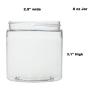 Clear 8 oz Plastic Jars with Black Lids (6 pk) with Balm Jar - PET Round Refillable Containers