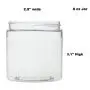 Clear 8 oz Plastic Jars with Black Lids (6 pk) with Sample Jar - PET Round Refillable Containers