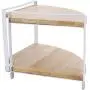 Holz-Fächer-Regal mit 2 Schichten – Küchenregal mit Ecken-Regalen, Gewürzregal, für Glashaubespeicher und Gewürzflaschen/Aromen-Organizer