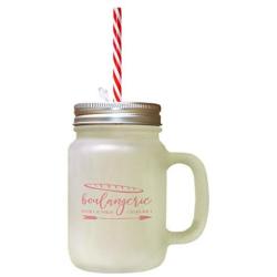 Soft Pink Bouangerie Ouvert Au Public Z Jcurs Sur 7 Frosted Glass Mason Jar With Straw