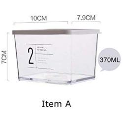 Plastic Sealed Kitchen Storage Box Transparent Food Cans Grain Dried Fruit Jar Cookie Tank Organizer Tools Nordic Painted Design Itme A