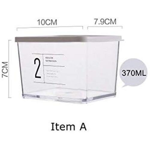 Plastic Sealed Kitchen Storage Box Transparent Food Cans Grain Dried Fruit Jar Cookie Tank Organizer Tools Nordic Painted Design Itme A