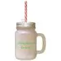 Green Hockey Player On Ice Have Big Stick Frosted Glass Mason Jar With Straw Green Hockey Player On Ice Have Big Stick Frosted Glass Mason Jar With Straw
