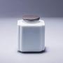 Celadon Tea Cans White Porcelain Tea Caddy Candy Coffee Storage Bottles Food Spice Sealed Jar,A