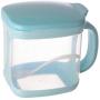 ATK Plastic Clear Seasoning Rack Spice Pots - 3 Piece Acrylic Seasoning Box - Storage Container Condiment Jars - Cruet with Cover - Spice Jars Dispenser For Salt Sugar