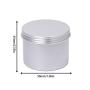 2pc Empty Silver Aluminium Cosmetic Jar Pot Cream Lip Balm Bottle Box Container 100ml