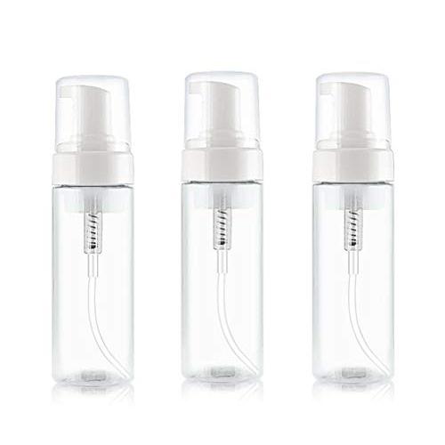 XINGZI 3Pcs 100ML 3.4oz Clear Plastic Foamer Bottle Foaming Dispenser Pump Bottles Travel Liquid Foaming Containers Vial Dispenser Jar Pot For Cosmetic Facial Cleanser Shampoo Hand Shower Gel