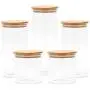 EZOWare Airtight Glass Food Storage Jars Canister/Kitchen Container Set with Natural Bamboo Lids - Set of 5 EZOWare Airtight Glass Food Storage Jars Canister/Kitchen Container Set with Natural Bamboo Lids - Set of 5