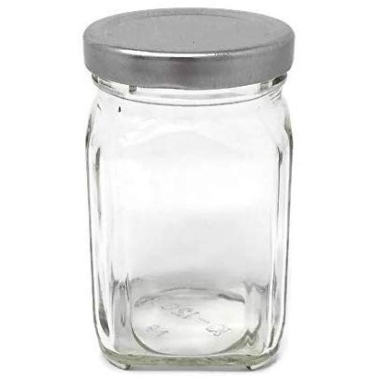 BULK - Set of 2100 - 8 oz Victorian Square Glass Jar with Lid