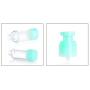 2PCS Green Airless Pump Bottles-Empty Refillable Plastic Bayonet Cream Lotion Toner Cosmetic Toiletries Liquid Storage Containers Jar Pots (15ml)