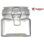 Glass Jars With Lids - Sealed Canisters (2 Pack) Keep Your Contents Fresh by Locking This Metal Clasp Jar - Glass Storage Containers With Lids - Airtight Seal