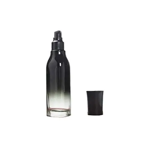 1 Stück 120 ml/4 oz Schwarzer Gradient Glass Pump Press Flasche Lotion-Dosierbehälter Reise-Kosmetik-Lagerbehälter Jar Pot mit Schwarzer Pumpe für Emulsion Serum