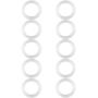 1.5" Silicone Sealing Gasket Ring Washer(10pcs/Set),Sanitary Clamp Ferrule,Suitable for The Stainless Steel Piping System in Dairy,Food,Beer, Beverage