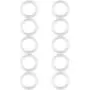Silicone Sealing Gasket, 10pcs/Set 1.5" 50.5mm Food Grade Silicone Safety Ring Washer Sanitary Clamp Ferrule Silicone Sealing Gasket for Food Beer Beverage Silicone Sealing Gasket, 10pcs/Set 1.5" 50.5mm Food Grade Silicone Safety Ring Washer Sanitary Clamp Ferrule Silicone Sealing Gasket for Food Beer Beverage