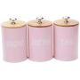 Serenable Food Storage Jar Set of 6, Food Storage Jar with Airtight Seal Natural Bamboo Lid - Galvanized Iron Food Storage Canister for Tea, Coffee, Spice