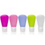SHANY Ultimate Jetsetter Travel Container Set - TSA Approved Silicone Refillable Cosmetic Bottles - Pack of 5