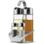 LQQGXLCondiment bottle, jar condiment storage box Spice jar Oil dispenser Glass storage jar Spice jar Small sealed food storage container Spice storage box