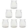 6 Joghurt Gläser mit Deckel – Puddinggläser mit Plastikdeckel Ersatzgläser für Joghurtmaschine – Joghurtglas mit PE-Deckel 100ml/150ml/200ml (7.0 oz – 6 Stück)