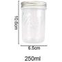 Mason Jar Bottle For Ice Cream Fruit Installed Cold Drink Infusion Glass Water Bottles Stainless Steel Straw Storage,250Ml