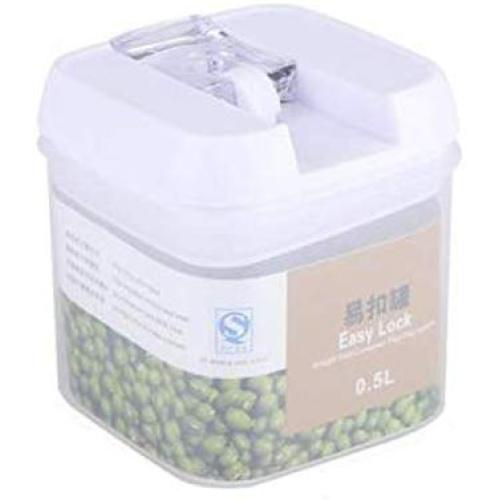 Daxin Transparent Sealed Jars With Buckle,Food Storage Containers Airtight Containers,Cereal & Dry Plastic Containers for Cereal Flour Rice Snacks Sugar, Leak Proof with Locking Lids