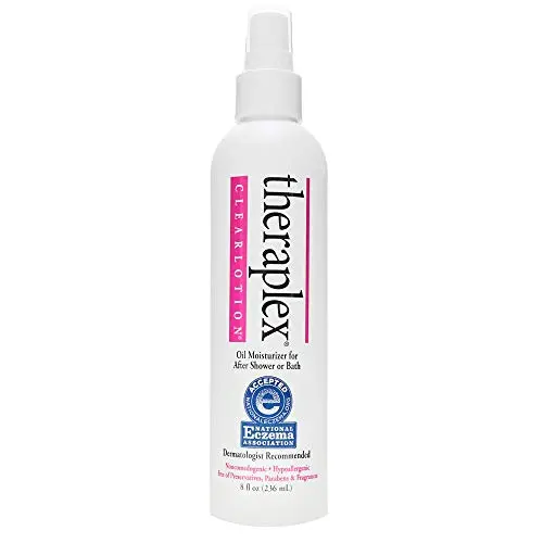 Theraplex Klärspray – Öl-Feuchtigkeitscreme für nach dem Duschen oder Baden, Natürliches Jojobaöl, Ohne Parabene oder Konservierungsstoffe, Nicht komedogen und Hypoallergen, Dermatologisch getestet (236 ml)