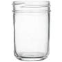 Seacoast 6.75 Oz Clear Jelly Jars with Steel Lids, Set of 12 (Wide Mouth)