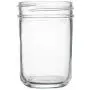 Bocal Transparent 6,75 Oz (200 ml) avec Bouchon Acier, Jeu de 12 (Bouche Large) Bocal Transparent 6,75 Oz (200 ml) avec Bouchon Acier, Jeu de 12 (Bouche Large)
