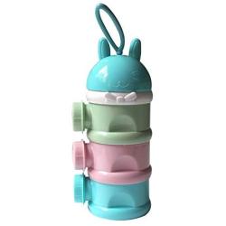 storage jar Grain container Food container Storage Box，Portable Portable Separate Layered Milk Powder Box, Blue