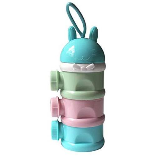 storage jar Grain container Food container Storage Box，Portable Portable Separate Layered Milk Powder Box, Blue