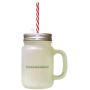 Forest GreenThe One Who Dies With The Most Fabric Wins Frosted Glass Mason Jar With Straw