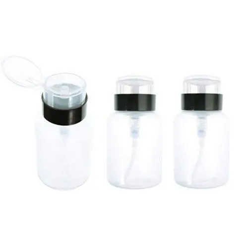 3 Pcs (200ml/6.8oz) Clear Empty Pump Pressing Bottle with Flip Lid Nail Polish Remover Holder Refillable Portable Makeup Holder Jars Pot Travel Storage Sub Bottling for Liquids 3 Pcs (200ml/6.8oz) Clear Empty Pump Pressing Bottle with Flip Lid Nail Polish Remover Holder Refillable Portable Makeup Holder Jars Pot Travel Storage Sub Bottling for Liquids