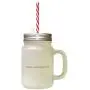 Brown We Have A Missionary In The. #2 Frosted Glass Mason Jar With Straw