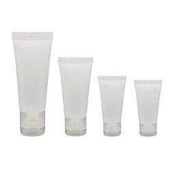 20PCS Clear Empty Refillable Plastic Soft Tubes Cosmetic Sample Bottles Jars Makeup Travel Containers For Lip Balms Lip Gloss Shampoo Shower Gel Body Lotion (100ml)