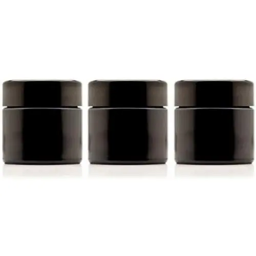 Infinity Jars 100 ml (3.3 fl oz) Black Ultraviolet Refillable Empty Glass Screw Top Jar 3-Pack Infinity Jars 100 ml (3.3 fl oz) Black Ultraviolet Refillable Empty Glass Screw Top Jar 3-Pack