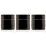 Infinity Jars 100 ml (3.3 fl oz) Black Ultraviolet Refillable Empty Glass Screw Top Jar 3-Pack