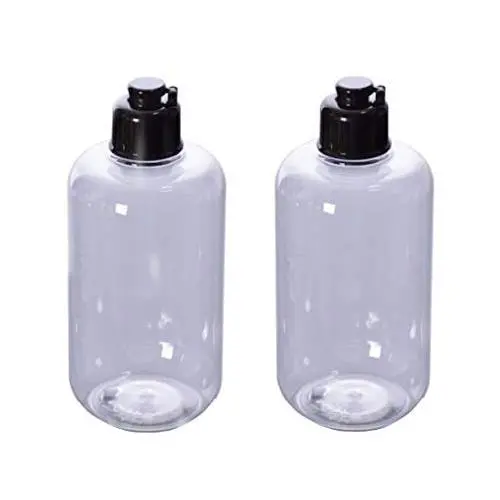 2PCS Flacons Plastiques Portables Rechargeables avec Couvercle Noir pour Cosmétiques, Shampooing, Douche, Émulsion, Lotion, Liquide - Récipients de Voyage pour Stockage et Doseur 2PCS Flacons Plastiques Portables Rechargeables avec Couvercle Noir pour Cosmétiques, Shampooing, Douche, Émulsion, Lotion, Liquide - Récipients de Voyage pour Stockage et Doseur