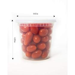 EDI 50 Sets Plastic Food Storage Plastic Containers with Lids (24 OZ)