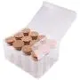Healifty 12er Set Glasbehälter mit Dichtung Korkstopfen, Klar, zur Aufbewahrung von Süßigkeiten, Tee, Kaffee, Gewürzen, Salz