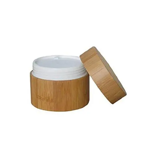TOPWEL 15ml/30ml/50ml/100ml Umweltfreundliche Bambusleere Auffüllbare Kosmetikcreme-Behälter-Flaschenbehälter (100ML)