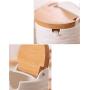 LQQGXLCondiment bottle, jar condiment storage box Spice jar white, ceramic sugar jar with lid, condiment jar, seasoning box set with lid spoon and tray