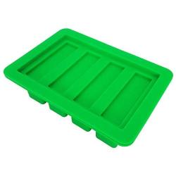 SZBS Butter Mold Large Butter Silicone Container Rectangle Butter Mold Wax Oil Container Soap Bar Storage Jar (1, Green)