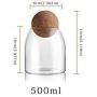 Creative kitchen tea storage bottles glass candy Jars with cork lid spices Sugar coffee container receive Organizer Cans,500ml