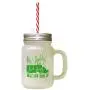 Green My Daddy Is A Truck Driver WhatS Your Daddy Do? Frosted Glass Mason Jar With Straw Green My Daddy Is A Truck Driver WhatS Your Daddy Do? Frosted Glass Mason Jar With Straw