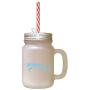 Light Blue Old Fisherman Never Die They Just Smell That Way Frosted Glass Mason Jar With Straw