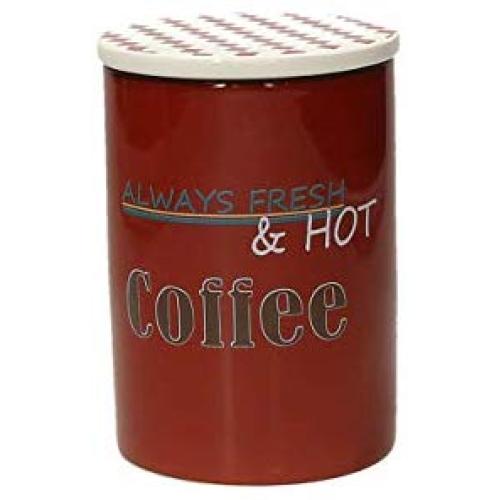 Tognana DE1BAN6M034 Vintage Coffee Storage Jar with Airtight Lid, 5.8 Cups, Red