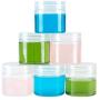 Home Décor Premium Clear 2 Ounce Plastic Jar Containers Storage Durable Strong Decorative